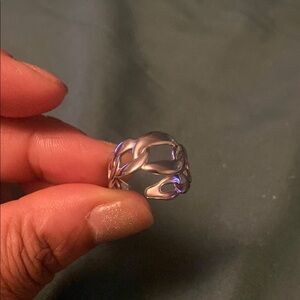 Elegant Silver LINK Women's Ring